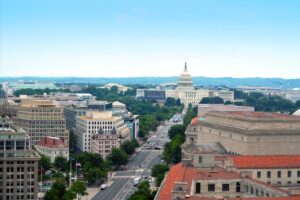 Washington D.C. ist die Hauptstadt der Vereinigten Staaten von Amerika.