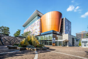 Muhammad Ali Center in Louisville mit markanter kupferfarbener Fassade