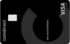comdirect Visa-Kreditkarte mit Credit-Kennzeichnung